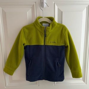 Columbia Boys Fleece Toddler Green/Navy Jacket 3T